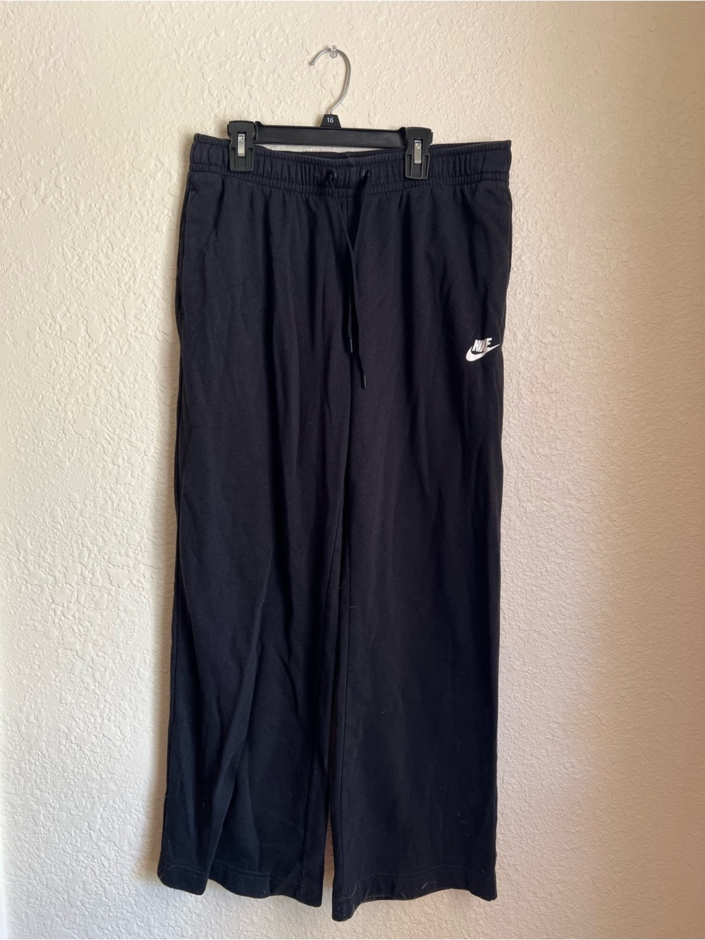 Nike Black Sweatpants with White Swoosh